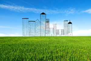 Concept of a new residential block in the new location.